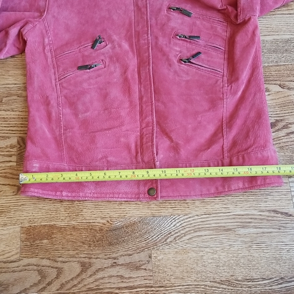 (S) I.B Exchange 100% Leather Shell Suede Jacket Fall Soft Classic Retro Moto - Picture 7 of 11